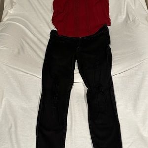 Hollister outfit - Tank size small Jean Leggings size 30x28